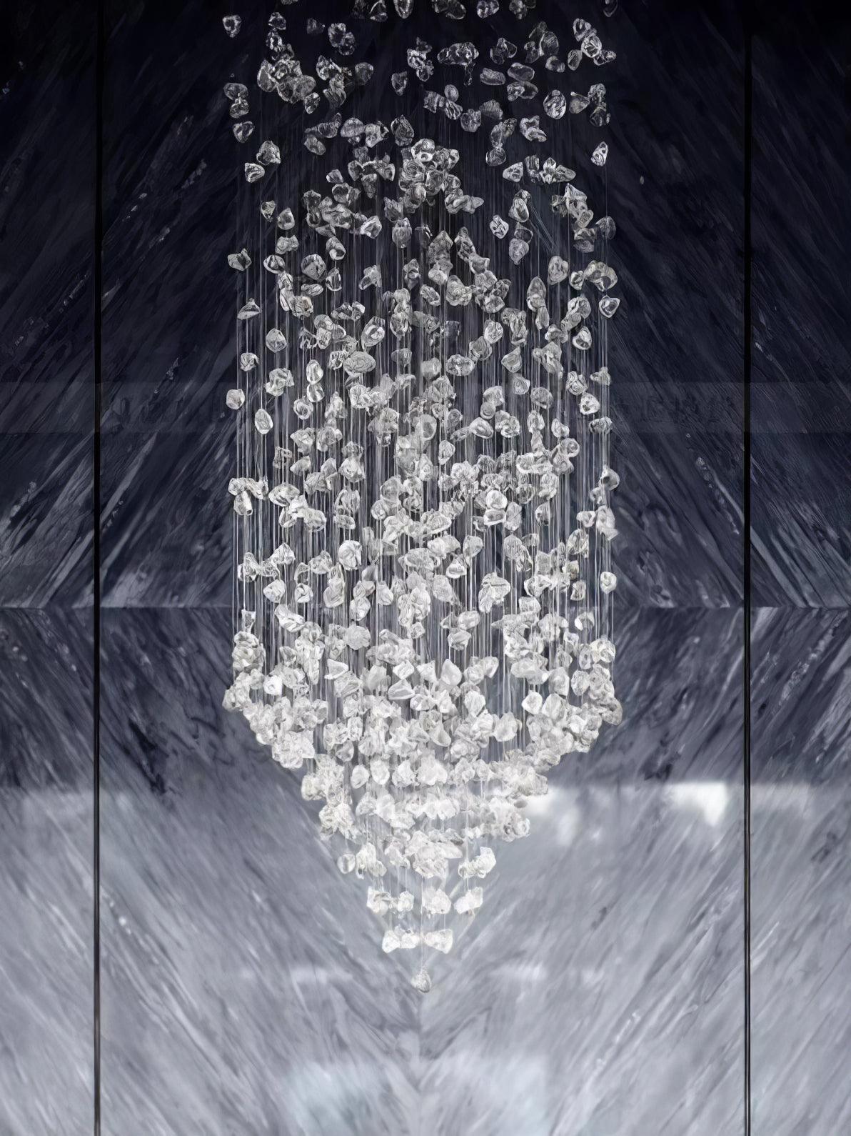 Veshaa Postmodern Luxury Stone Crystal Chandelier - Blowlighting