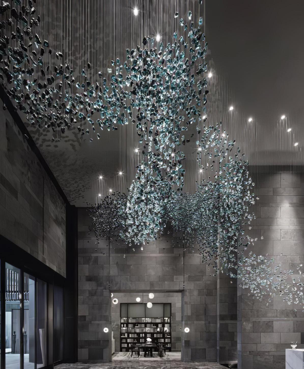 Veshaa Postmodern Luxury Stone Crystal Chandelier - Blowlighting
