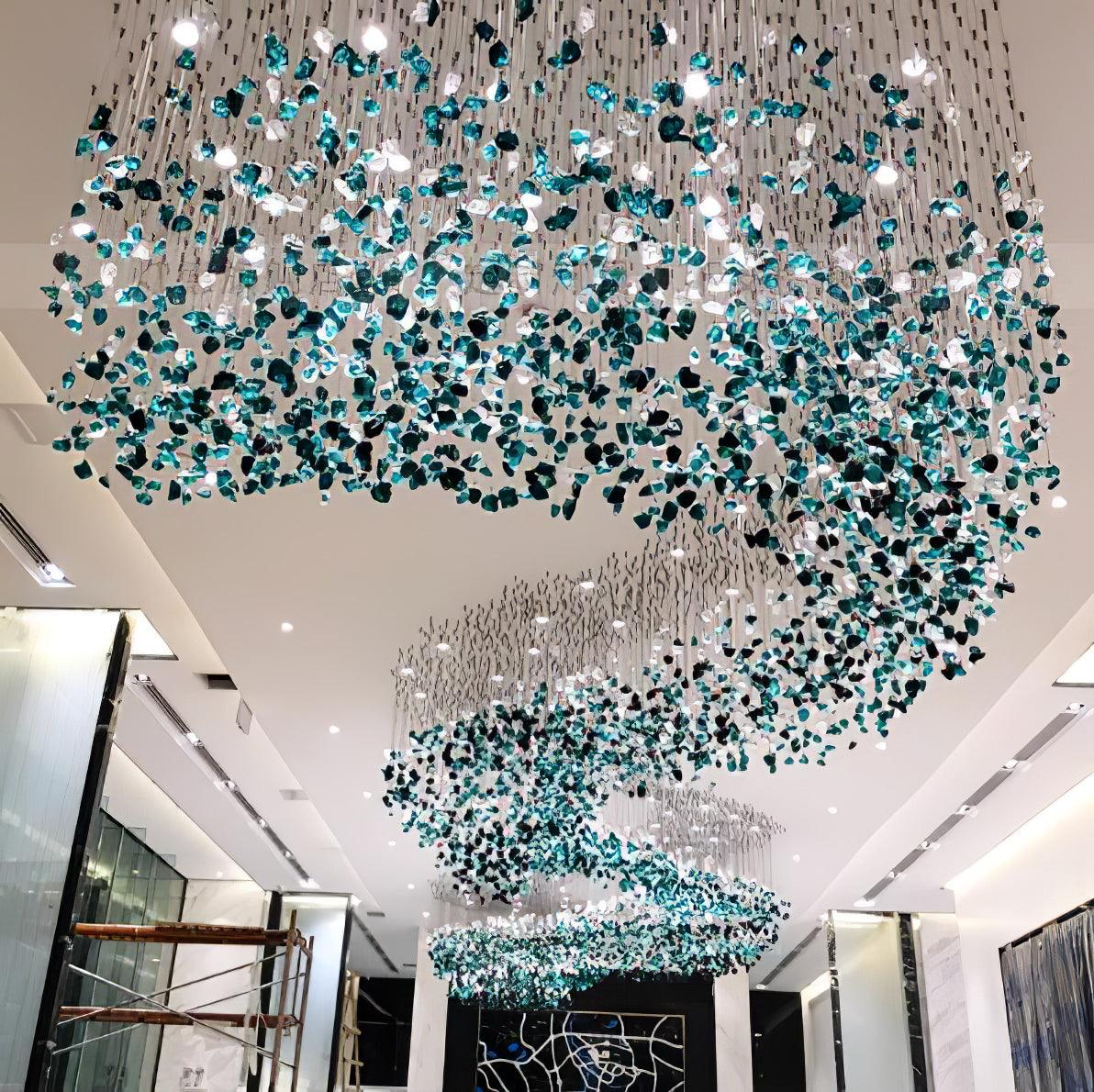 Veshaa Postmodern Luxury Stone Crystal Chandelier - Blowlighting