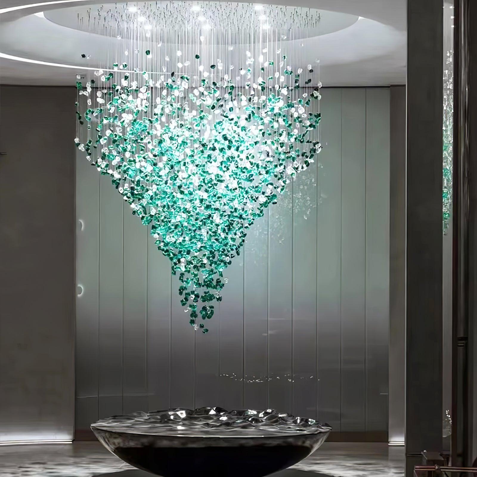 Veshaa Postmodern Luxury Stone Crystal Chandelier - Blowlighting