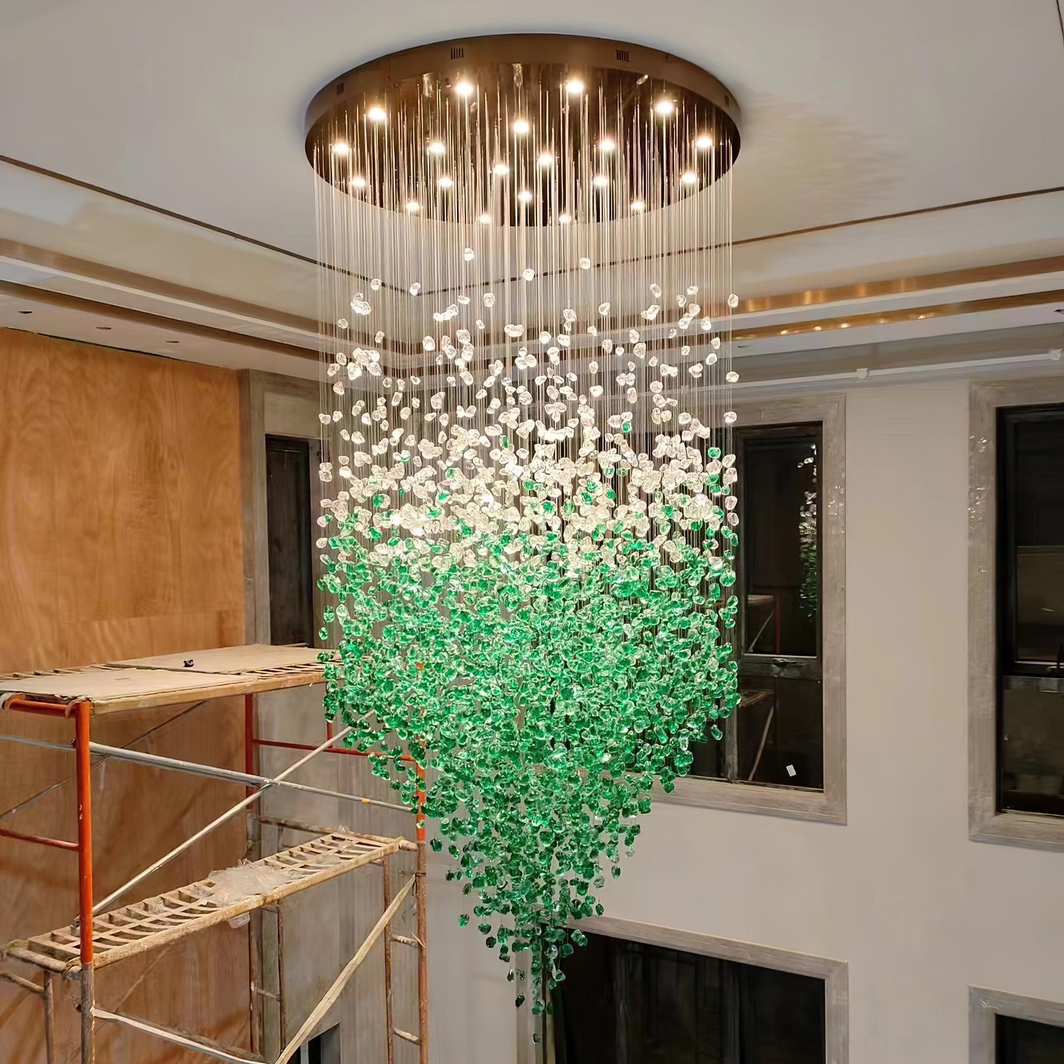 Veshaa Postmodern Luxury Stone Crystal Chandelier - Blowlighting