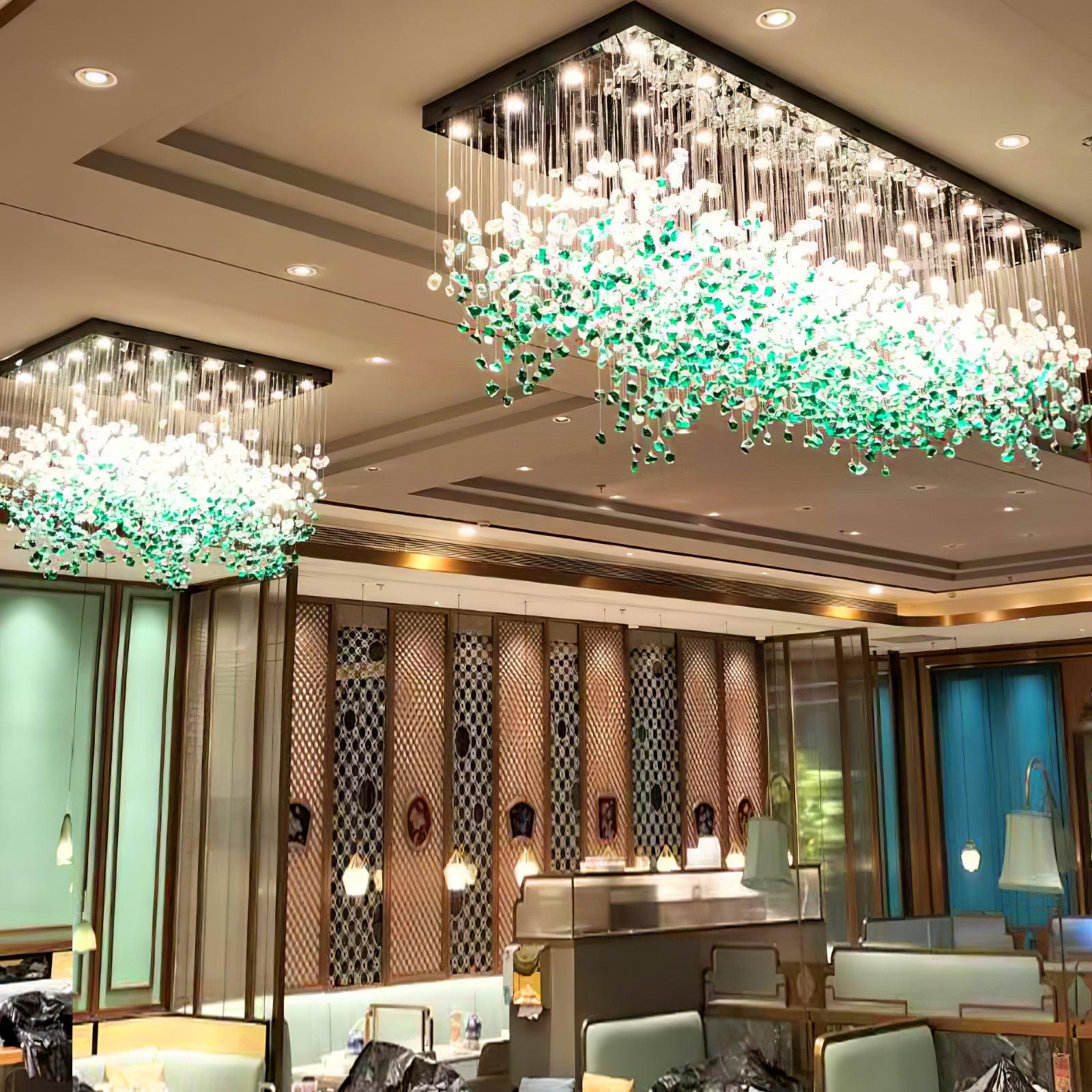 Veshaa Postmodern Luxury Stone Crystal Chandelier - Blowlighting