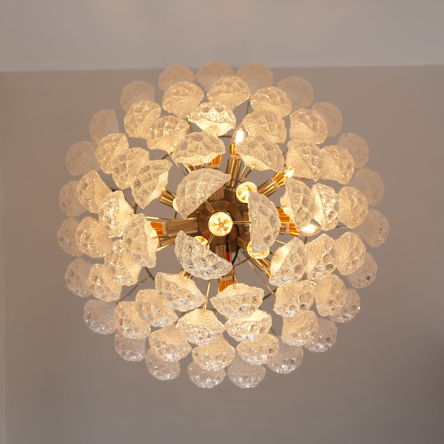 Aurora Chandelier Clear Droplets Murano Glass Waterfall Diamond - Blowlighting