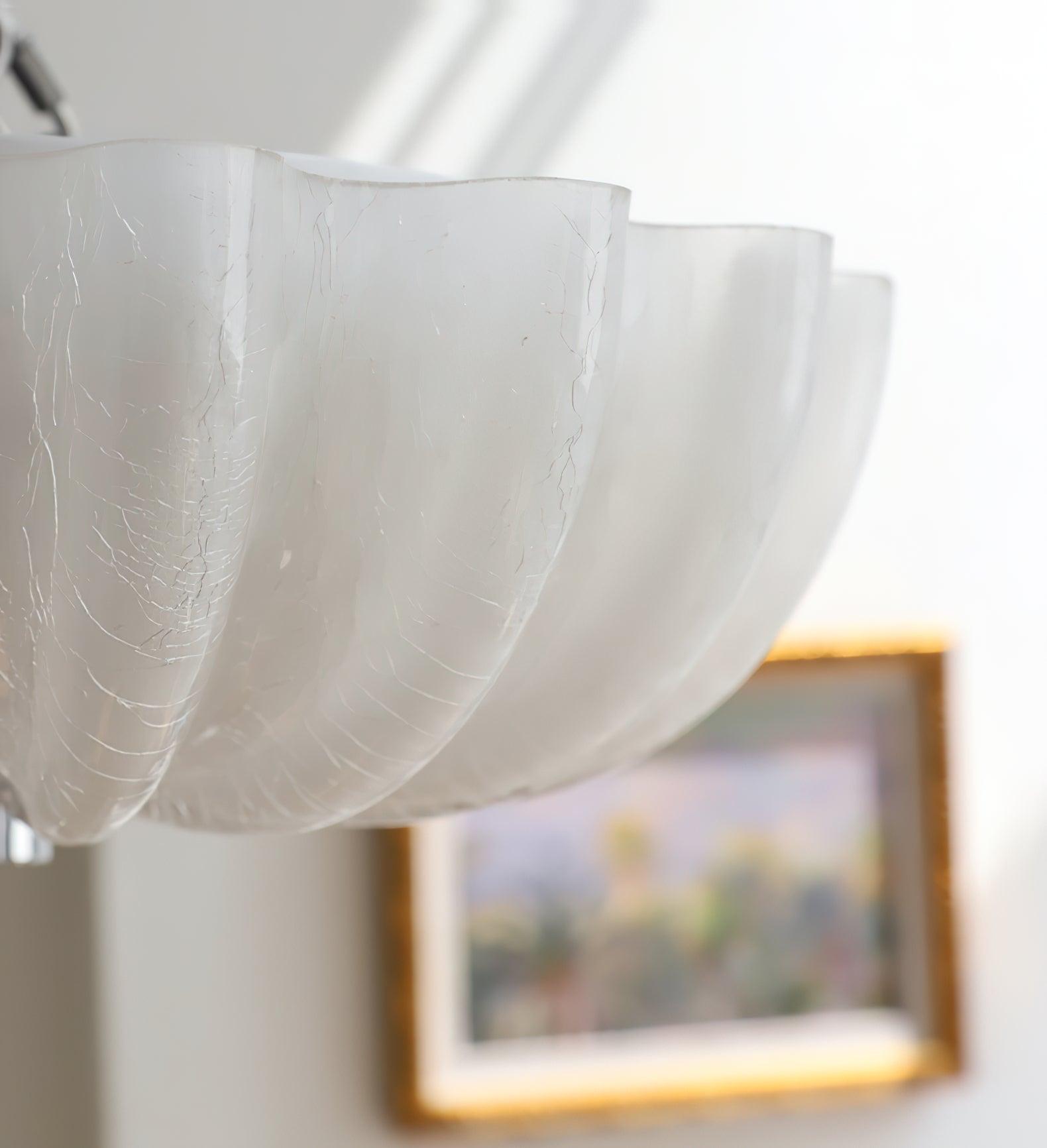 Aurora Ceiling Lamp Murano Blown Glass Shell Inspired - Blowlighting