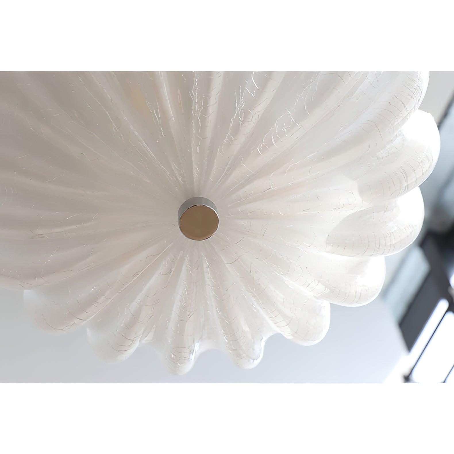 Aurora Ceiling Lamp Murano Blown Glass Shell Inspired - Blowlighting