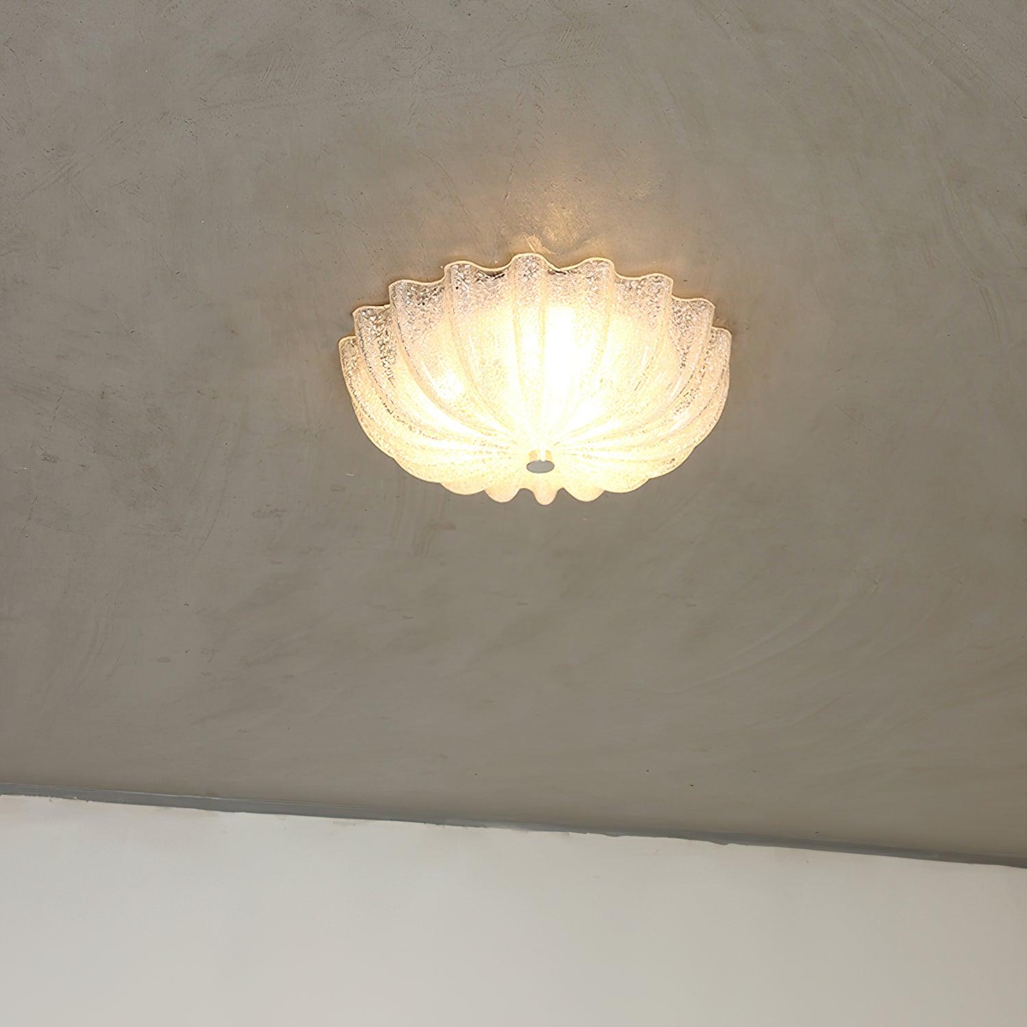 Aurora Ceiling Lamp Murano Blown Glass Shell Inspired - Blowlighting