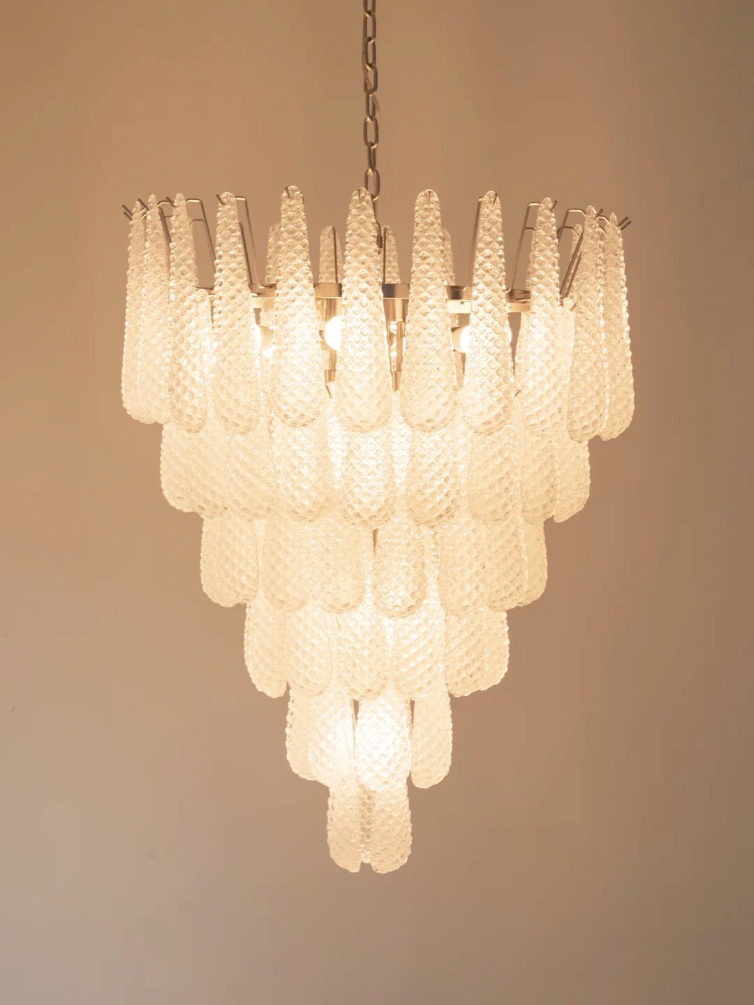 Aurora Chandelier Pinecone Murano Glass Textured Luxury - Blowlighting