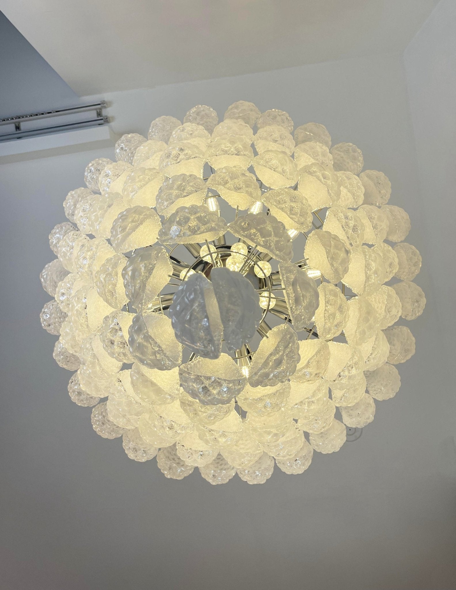 Aurora Chandelier Pinecone Murano Glass Textured Luxury - Blowlighting