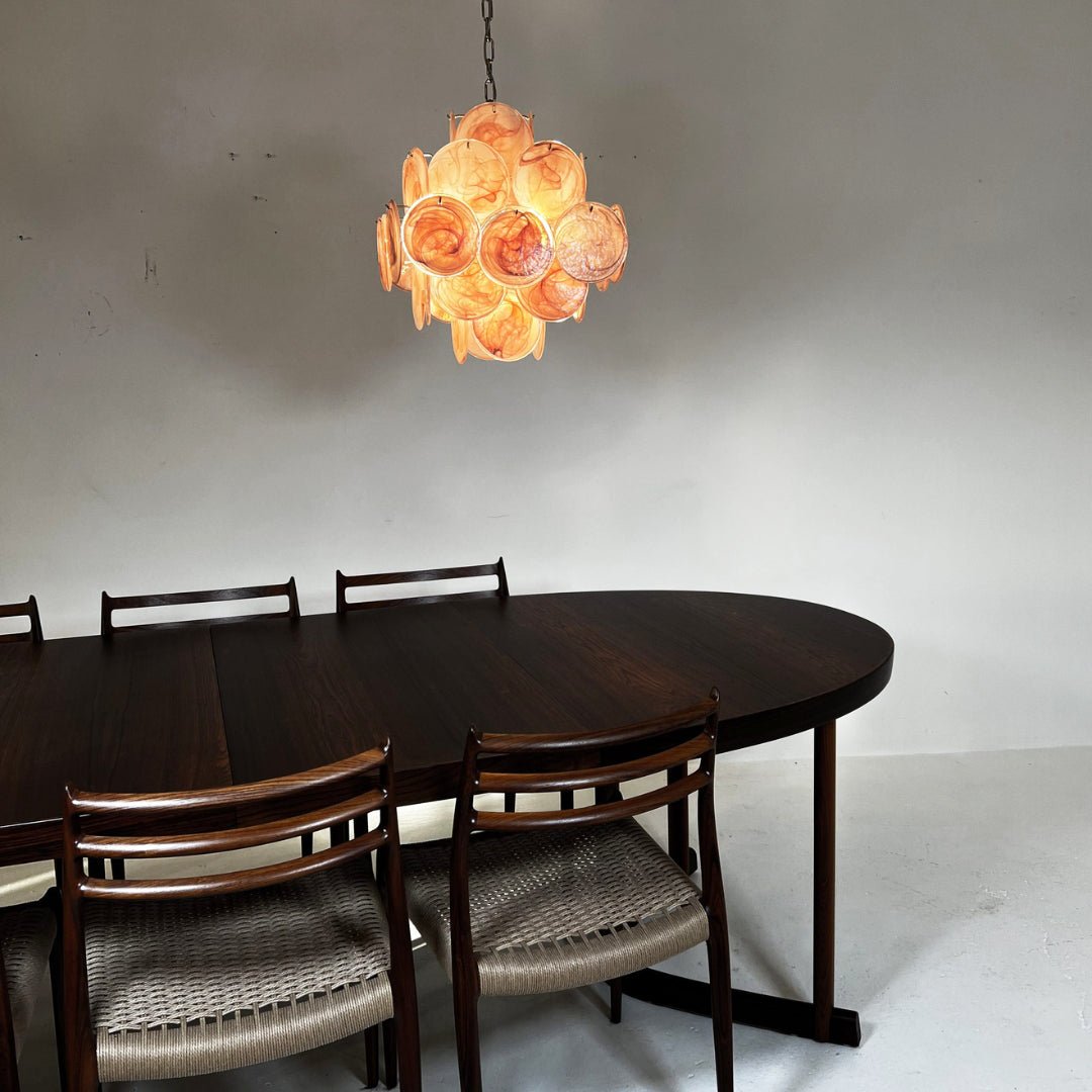 Aurora Chandelier Pink Disc Layered Artistic - Blowlighting