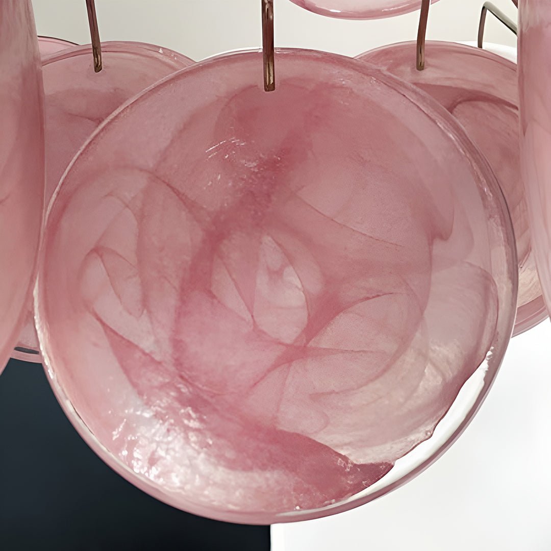Aurora Chandelier Pink Disc Layered Artistic - Blowlighting