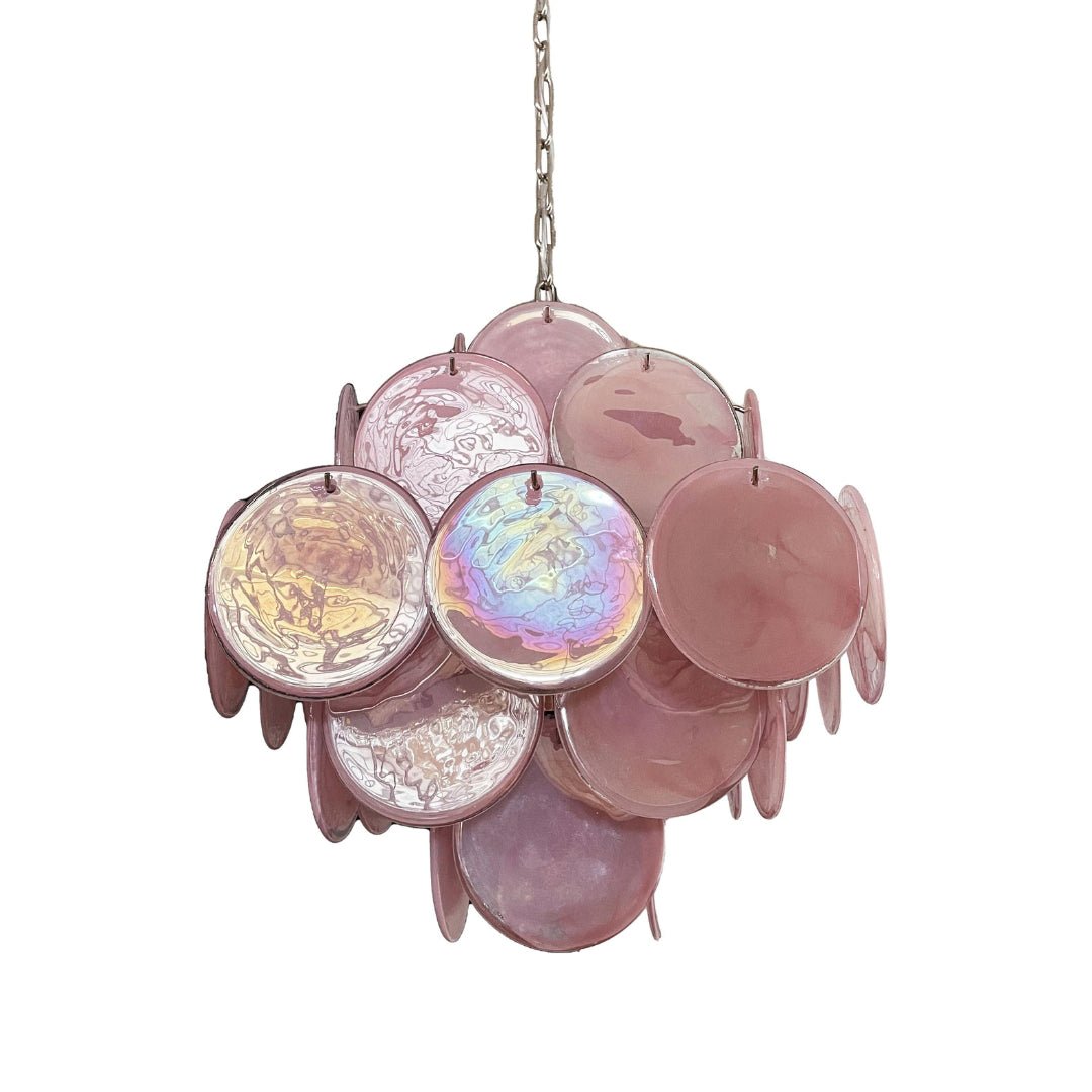 Aurora Chandelier Pink Disc Layered Artistic - Blowlighting