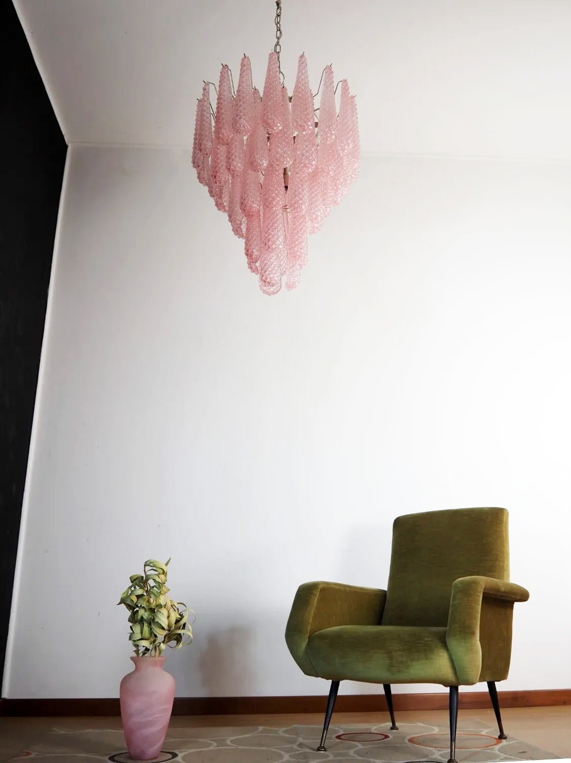 Aurora Chandelier Pink Dewdrop Cascading Romantic - Blowlighting