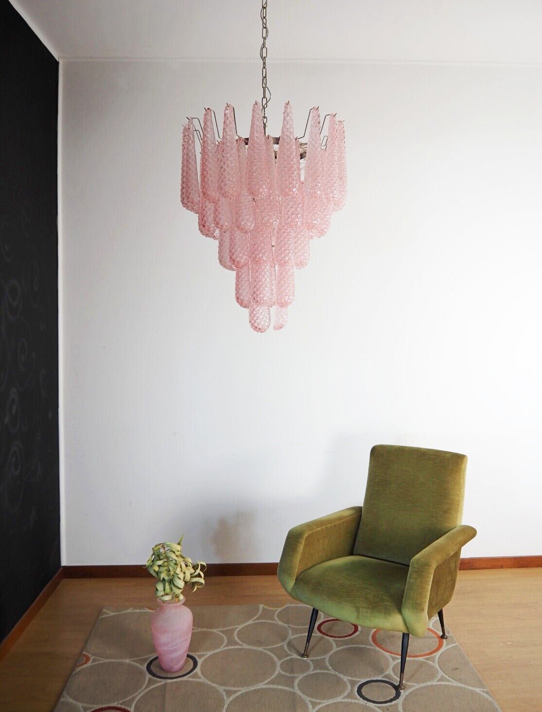 Aurora Chandelier Pink Dewdrop Cascading Romantic - Blowlighting