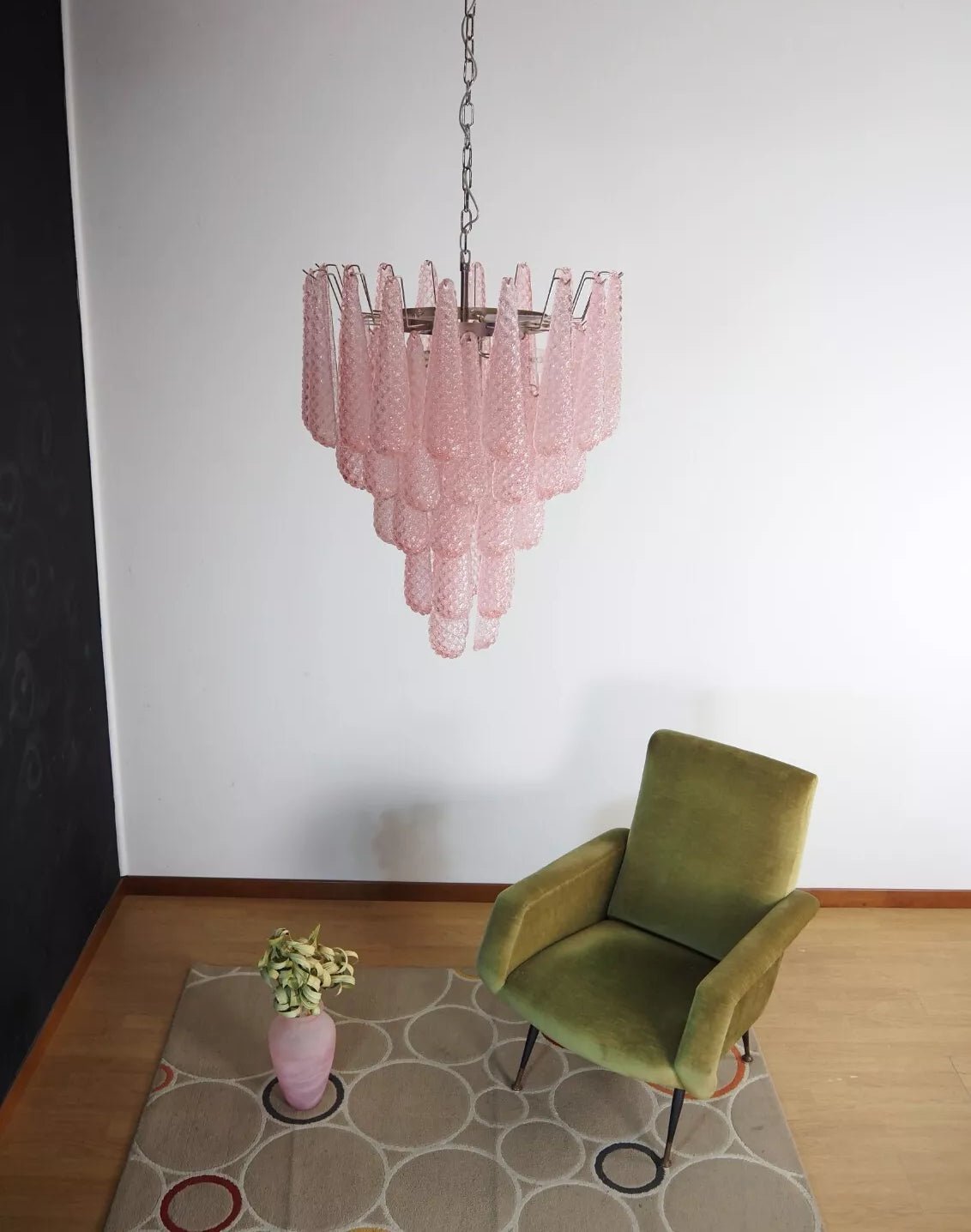 Aurora Chandelier Pink Dewdrop Cascading Romantic - Blowlighting