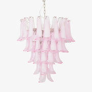 Aurora Chandelier Pink Murano Glass Petals Cascade - Blowlighting
