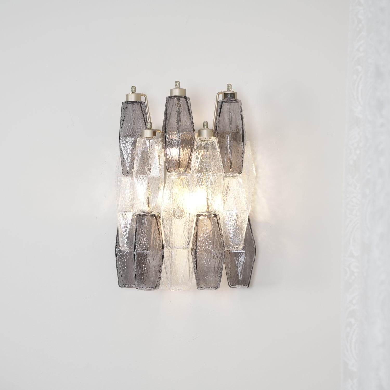 Aurora Wall Lamp Rhombus Glass Tiered Contemporary - Blowlighting