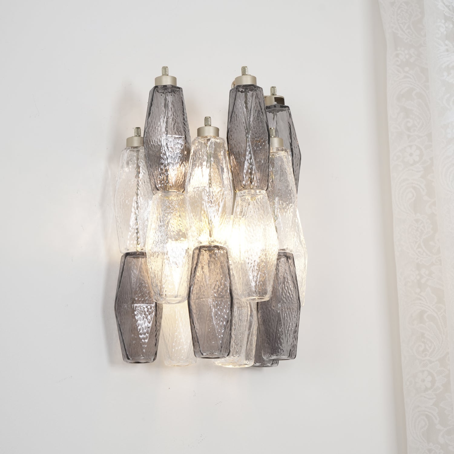 Aurora Wall Lamp Rhombus Glass Tiered Contemporary - Blowlighting