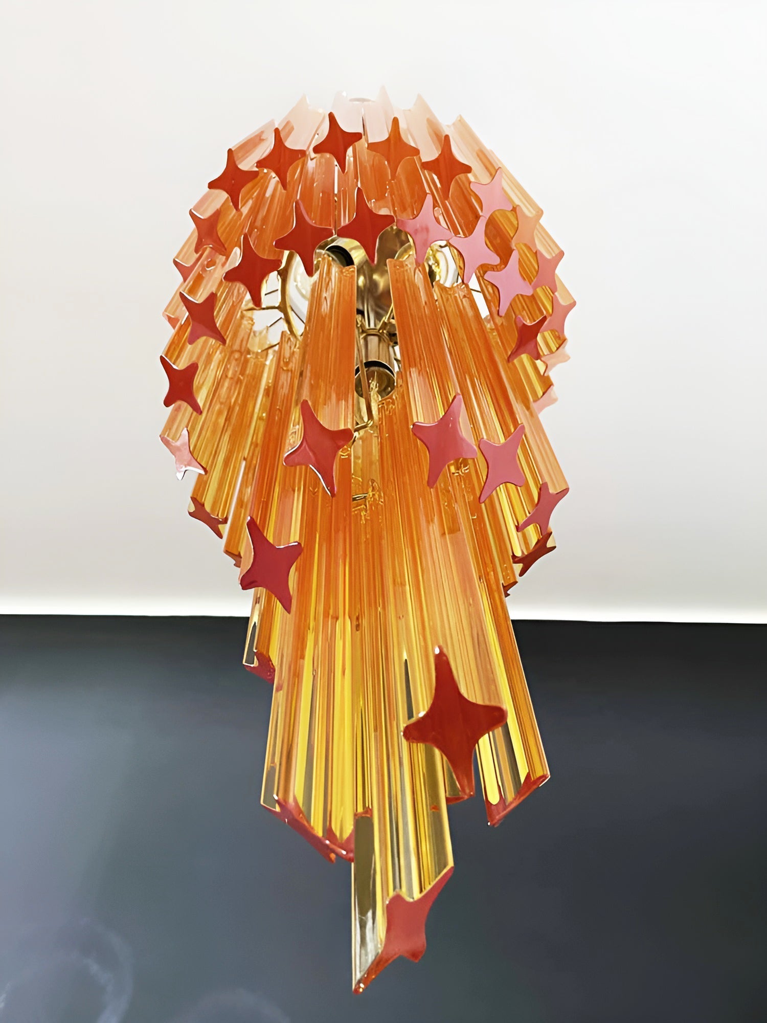 Aurora Chandelier Spiral Pink Prism Tiered - Blowlighting