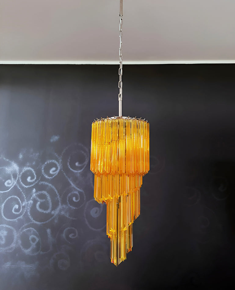 Aurora Chandelier Spiral Pink Prism Tiered - Blowlighting