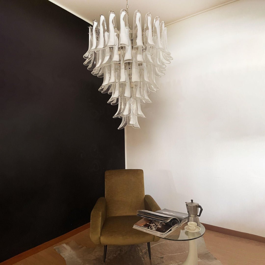 Aurora Chandelier Murano Glass Petals Vintage - Blowlighting