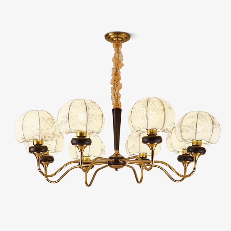Orchid Vintage Fabric Chandelier - Blowlighting