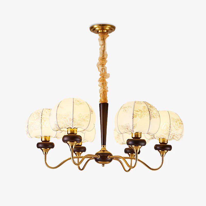 Orchid Vintage Fabric Chandelier - Blowlighting