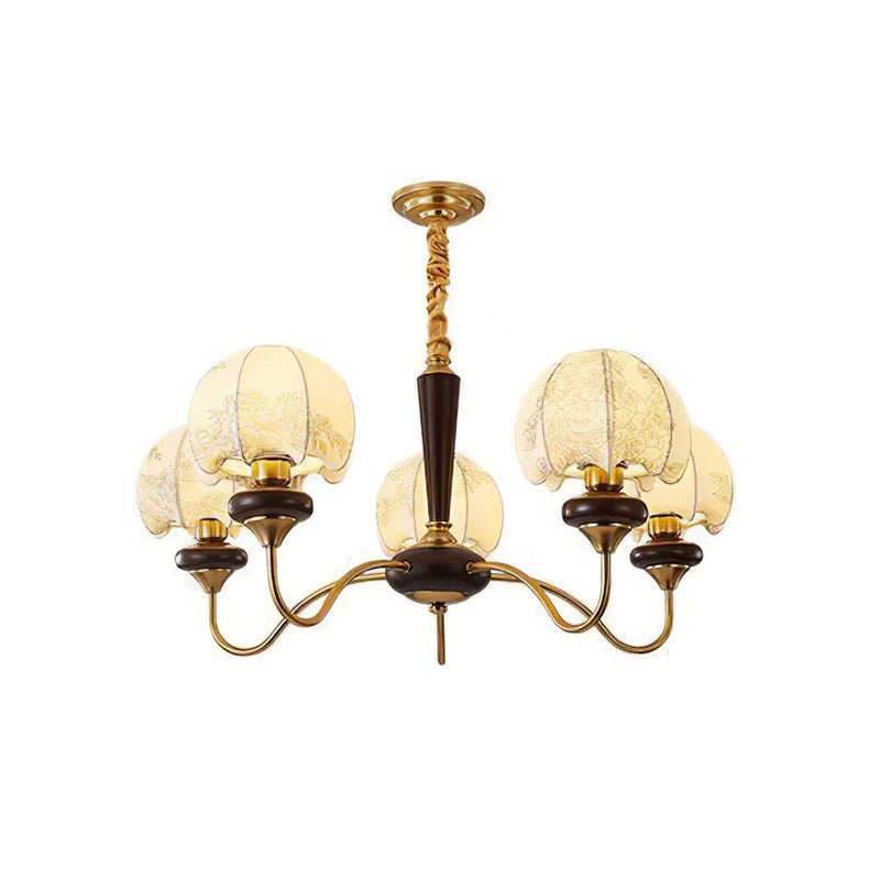Orchid Vintage Fabric Chandelier - Blowlighting
