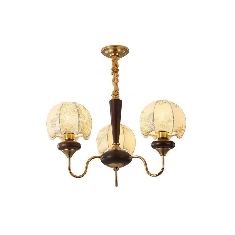 Orchid Vintage Fabric Chandelier - Blowlighting