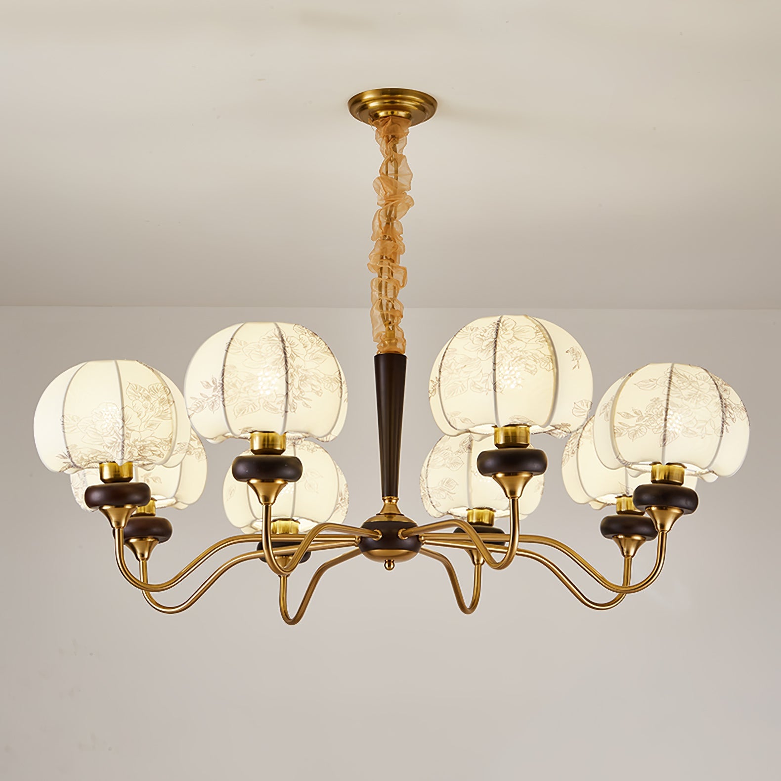 Orchid Vintage Fabric Chandelier - Blowlighting