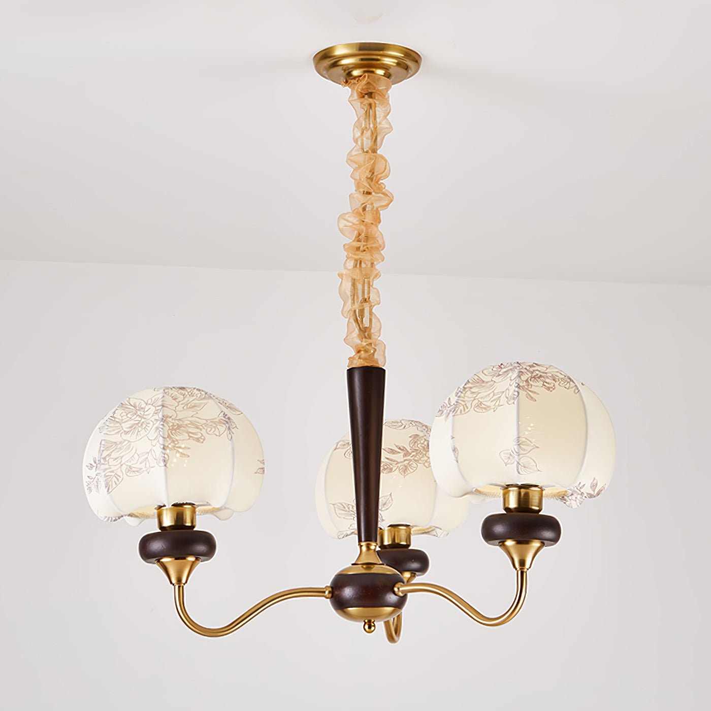 Orchid Vintage Fabric Chandelier - Blowlighting