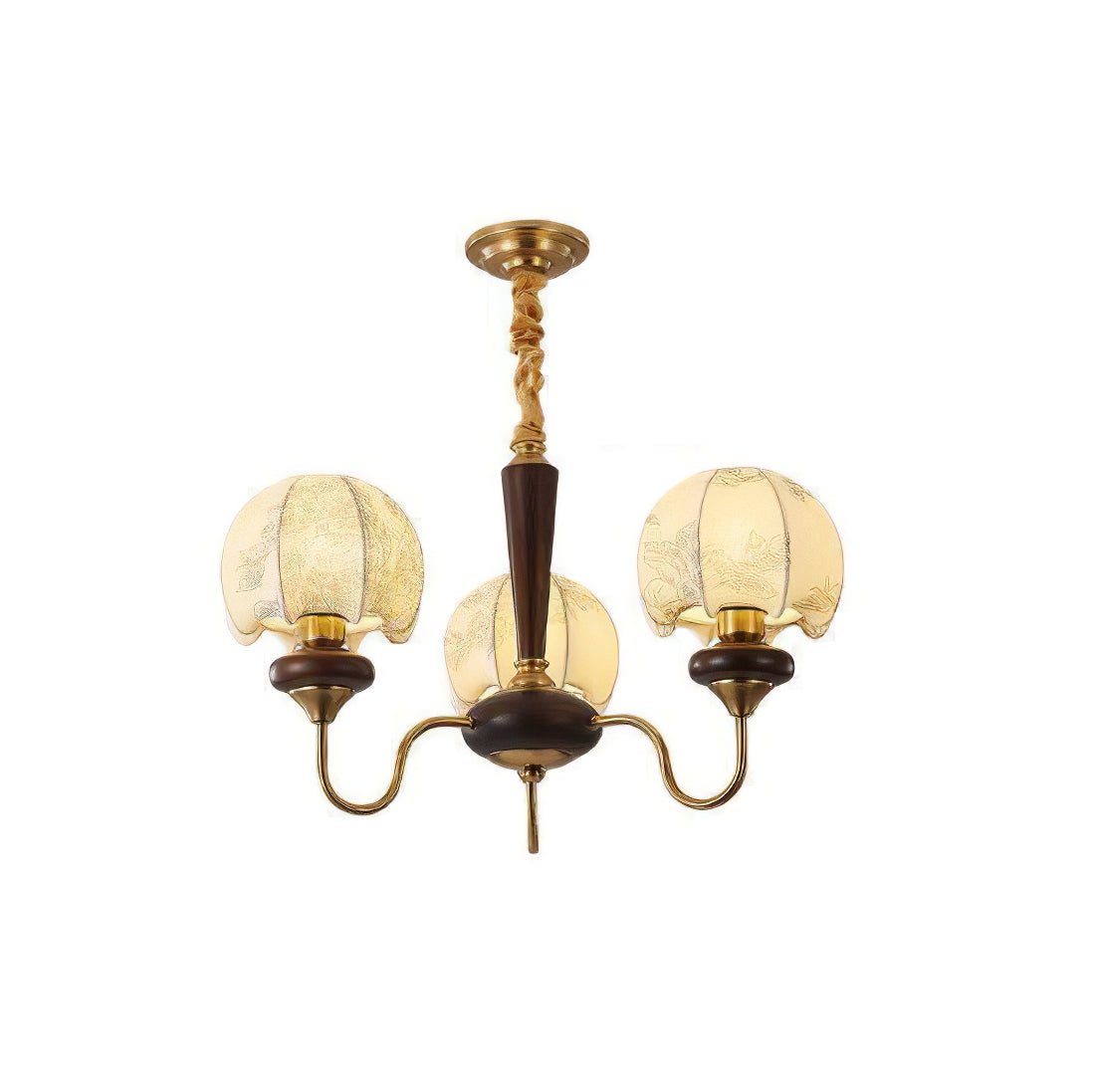 Orchid Vintage Fabric Chandelier - Blowlighting