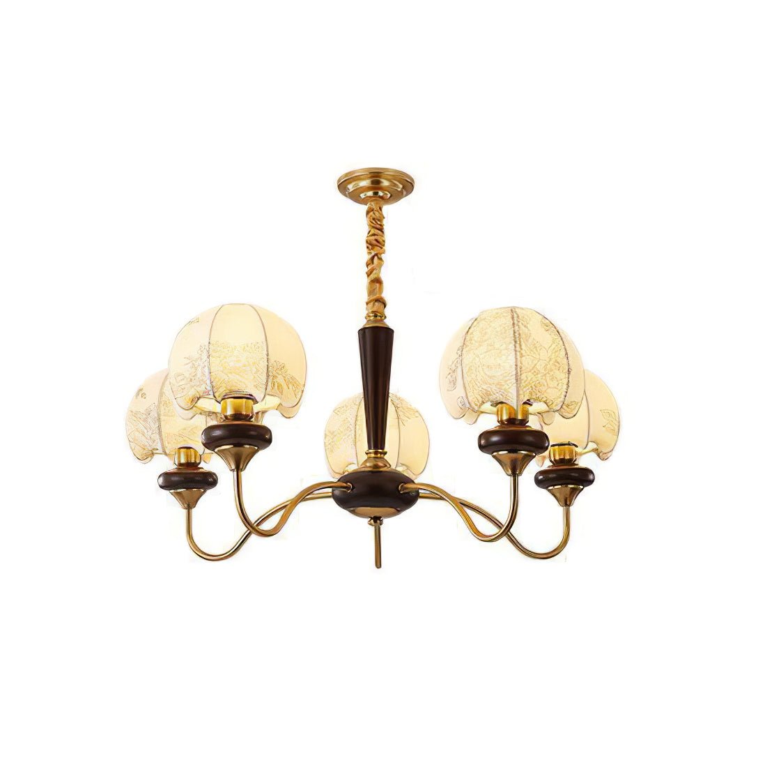 Orchid Vintage Fabric Chandelier - Blowlighting