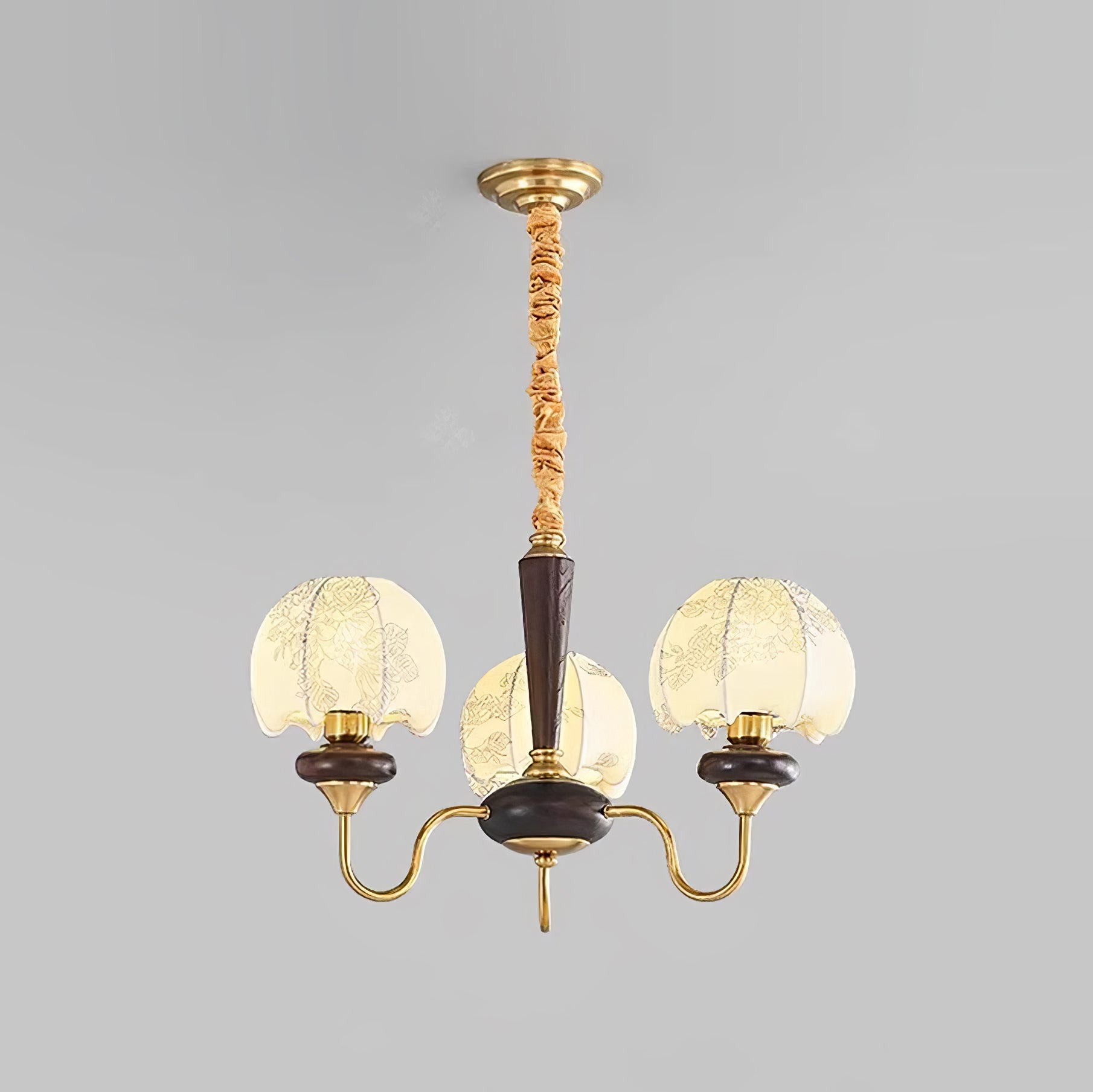 Orchid Vintage Fabric Chandelier - Blowlighting