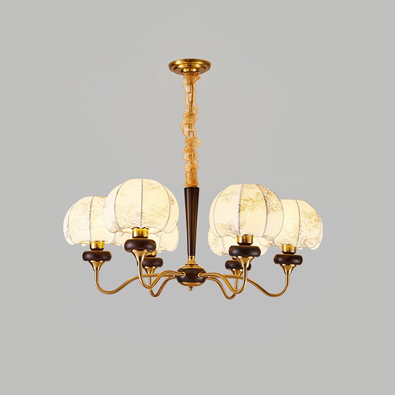 Orchid Vintage Fabric Chandelier - Blowlighting