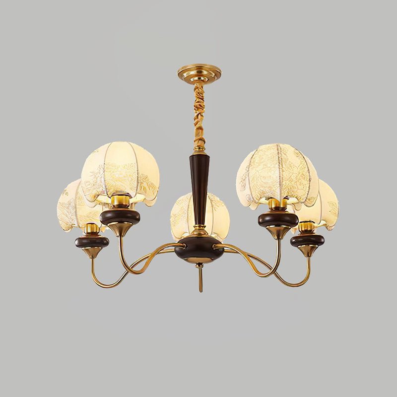 Orchid Vintage Fabric Chandelier - Blowlighting