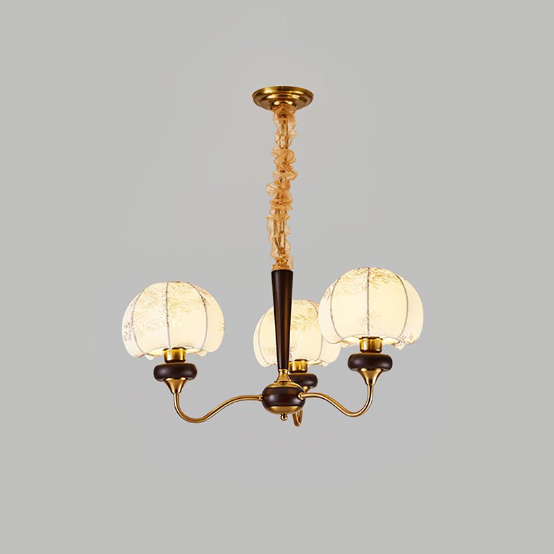 Orchid Vintage Fabric Chandelier - Blowlighting