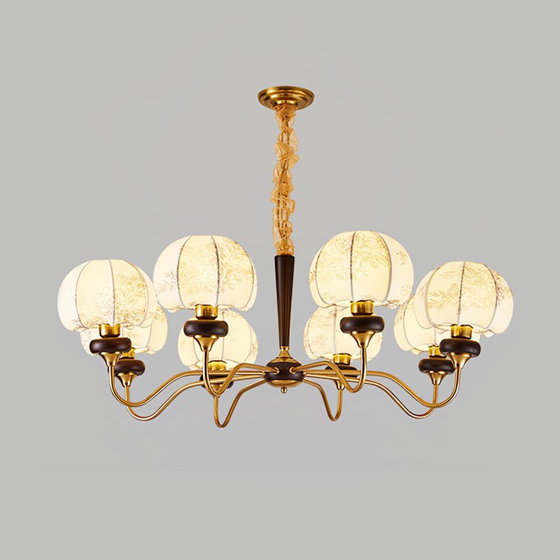 Orchid Vintage Fabric Chandelier - Blowlighting