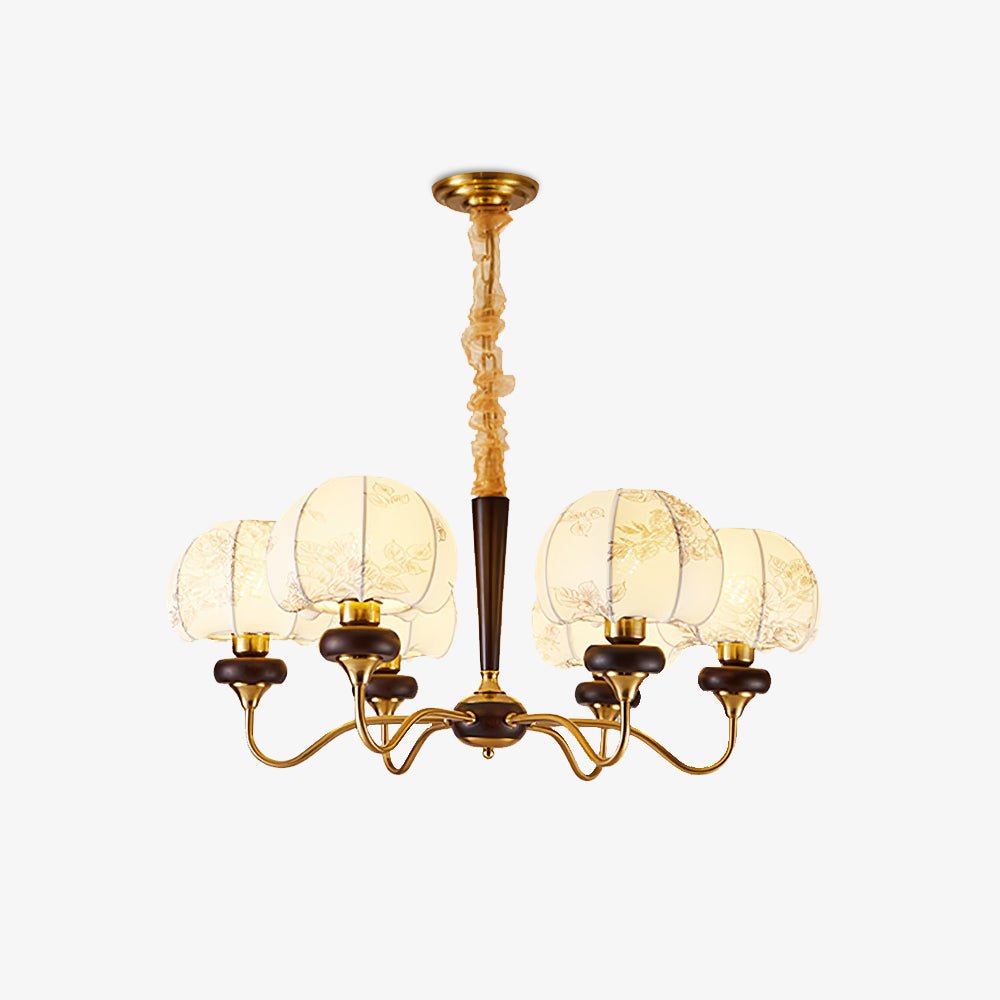 Orchid Vintage Fabric Chandelier - Blowlighting