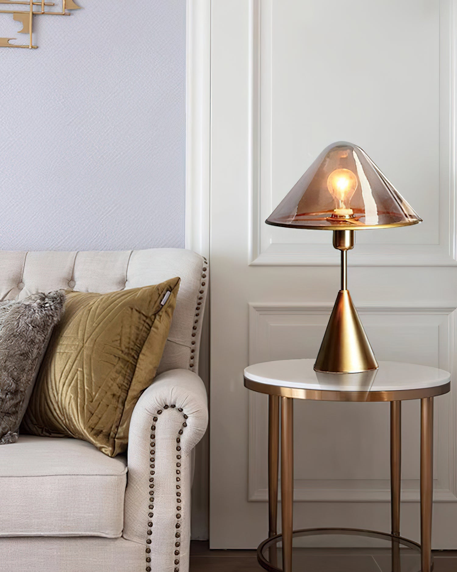 Mushroom Contemporary Metal Table Lamp - Blowlighting