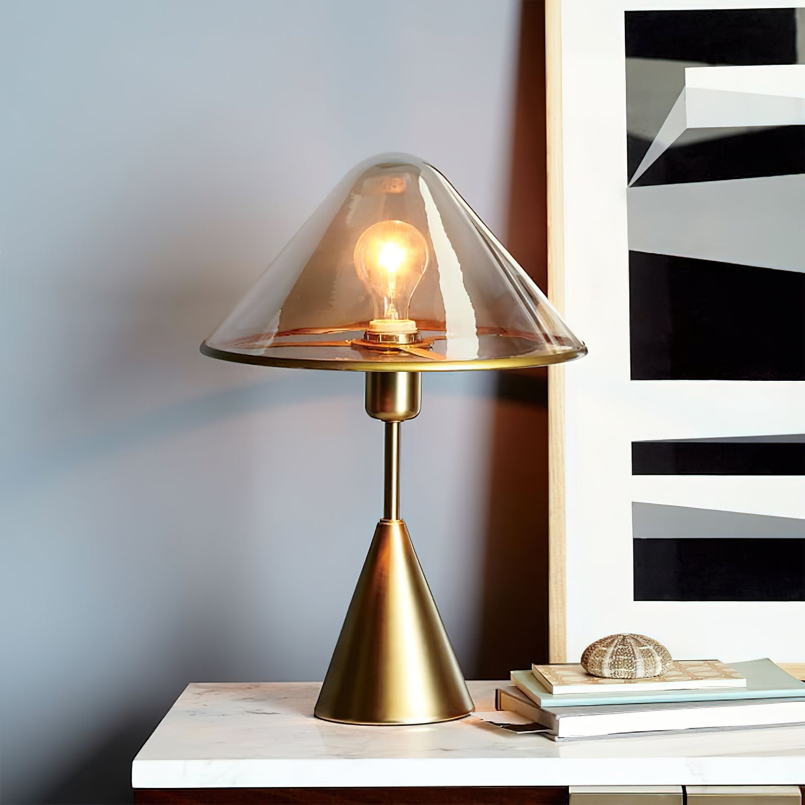 Mushroom Contemporary Metal Table Lamp - Blowlighting