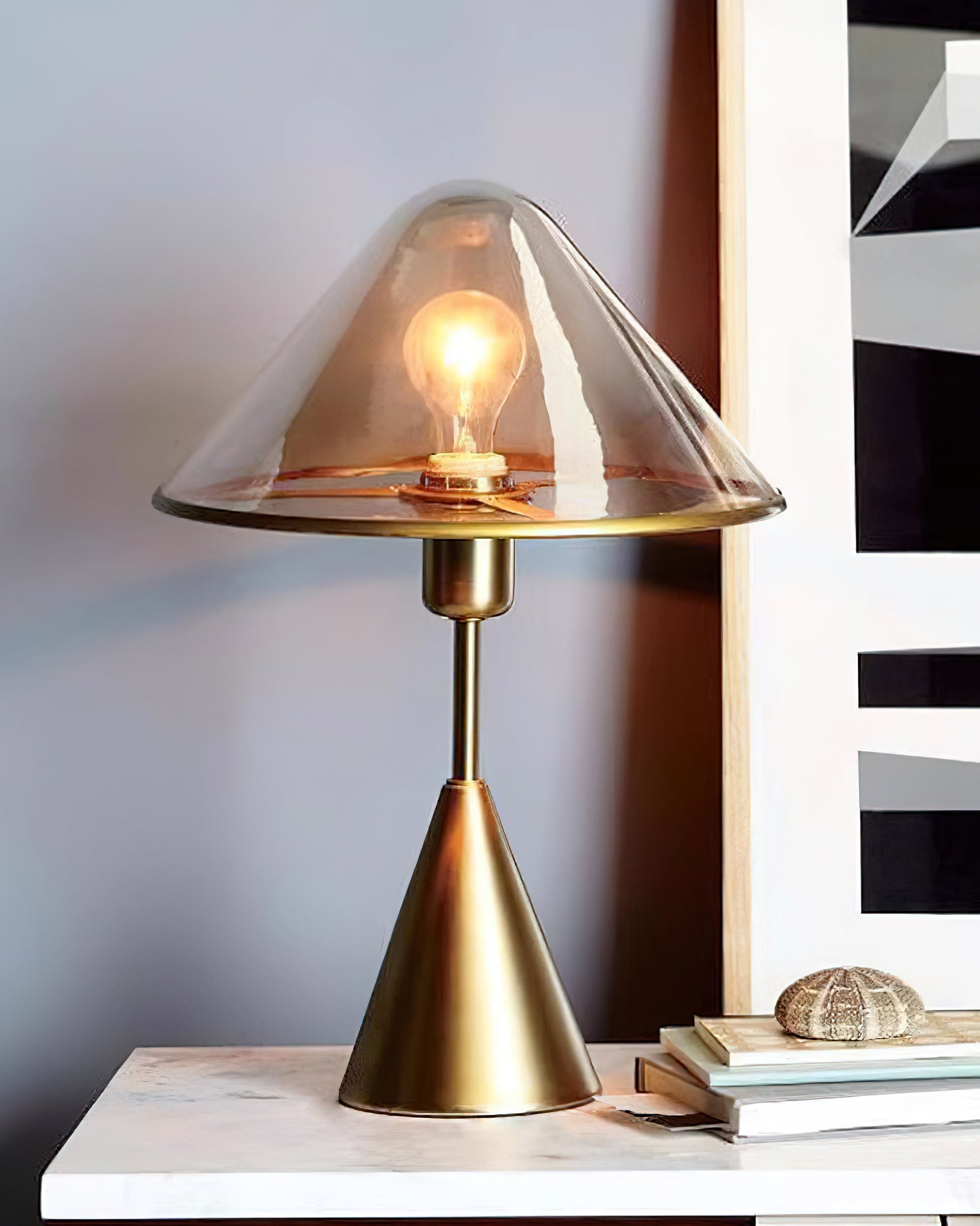 Mushroom Contemporary Metal Table Lamp - Blowlighting