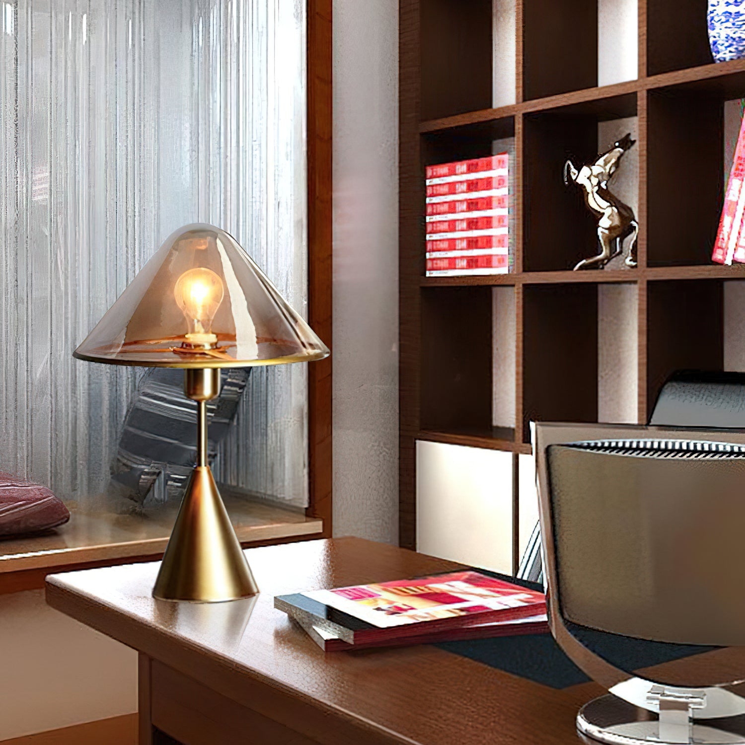 Mushroom Contemporary Metal Table Lamp - Blowlighting