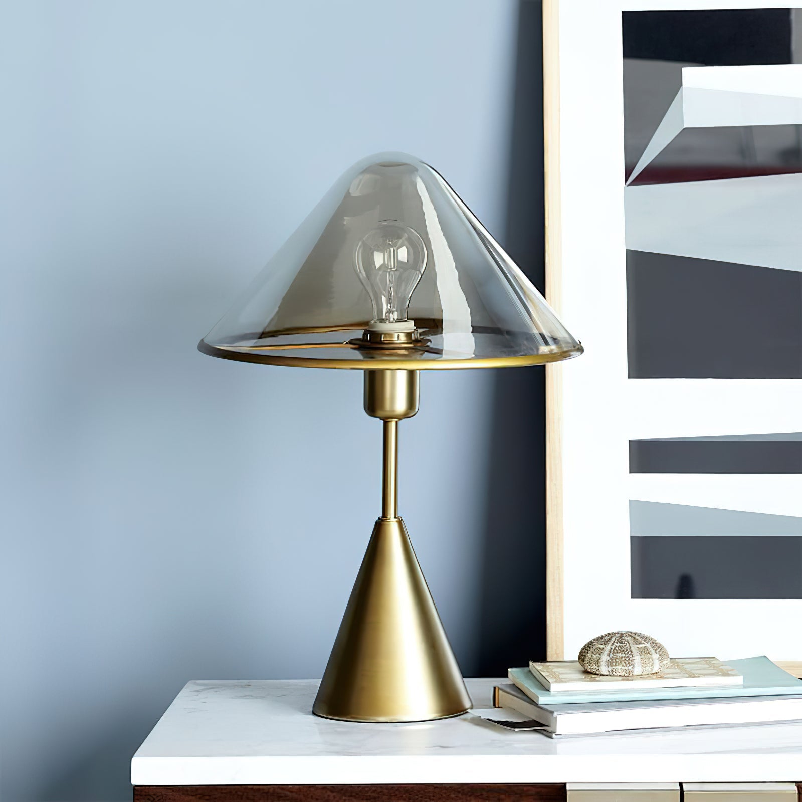 Mushroom Contemporary Metal Table Lamp - Blowlighting