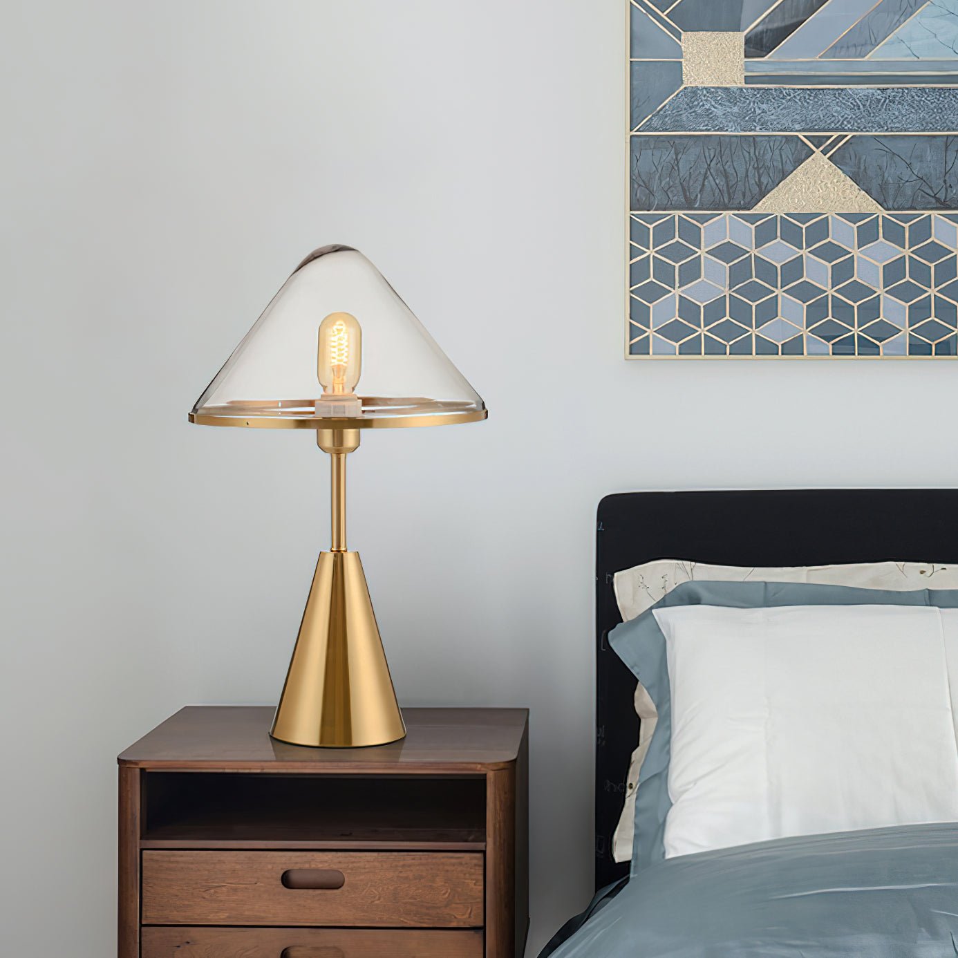 Mushroom Contemporary Metal Table Lamp - Blowlighting
