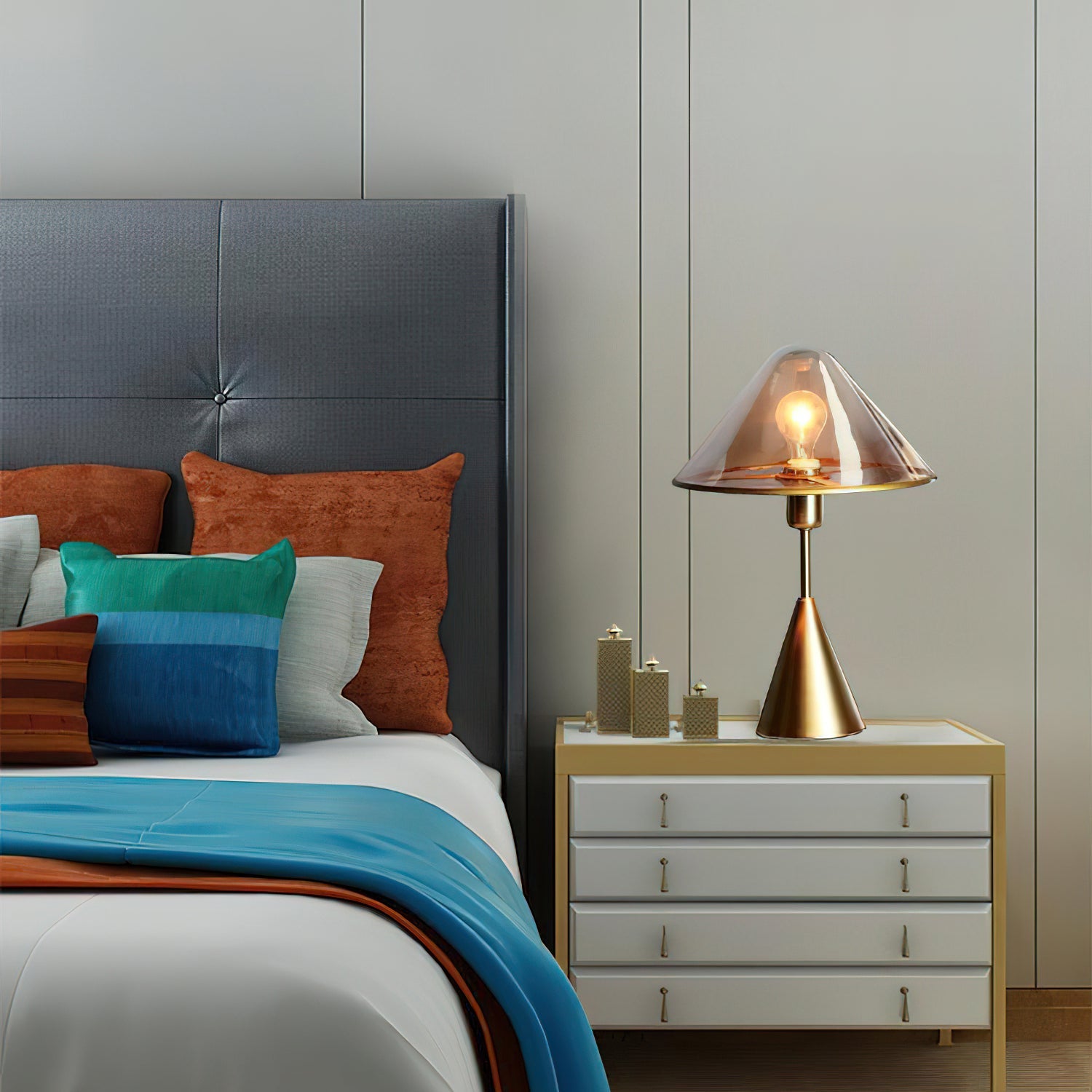 Mushroom Contemporary Metal Table Lamp - Blowlighting