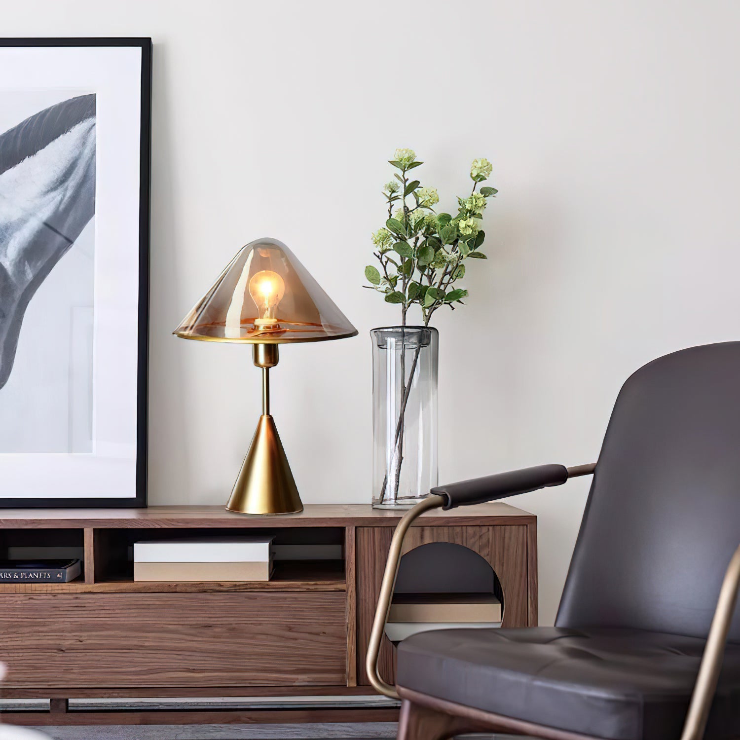 Mushroom Contemporary Metal Table Lamp - Blowlighting