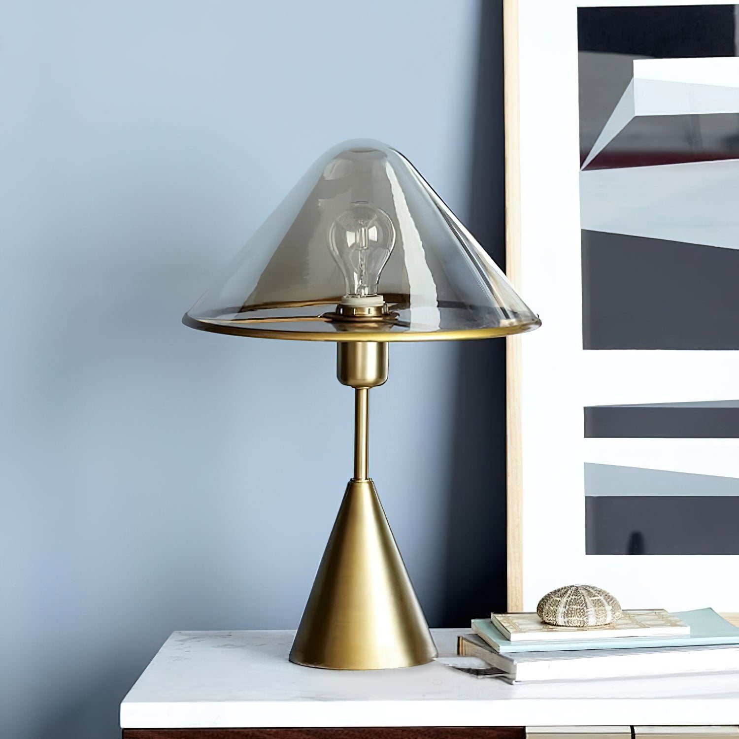 Mushroom Contemporary Metal Table Lamp - Blowlighting