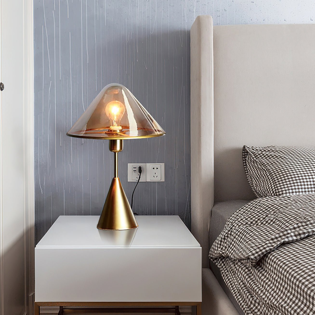 Mushroom Contemporary Metal Table Lamp - Blowlighting