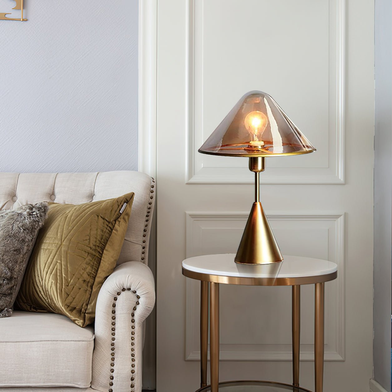 Mushroom Contemporary Metal Table Lamp - Blowlighting