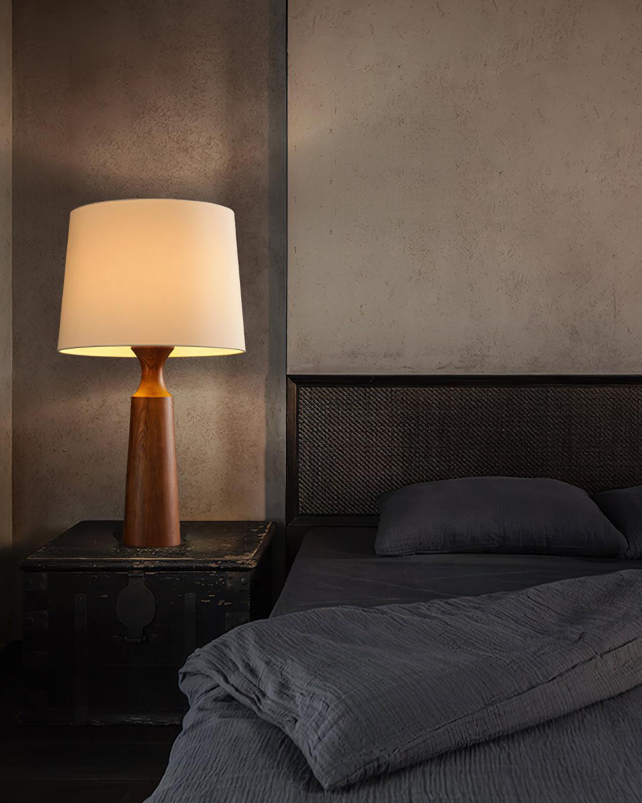 Harry Contemporary Wood Table Lamp - Blowlighting